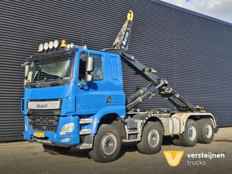 DAF CF 460 8x4 / HIAB HOOKLIFT / RETARDER / SPRING SUSPENSION